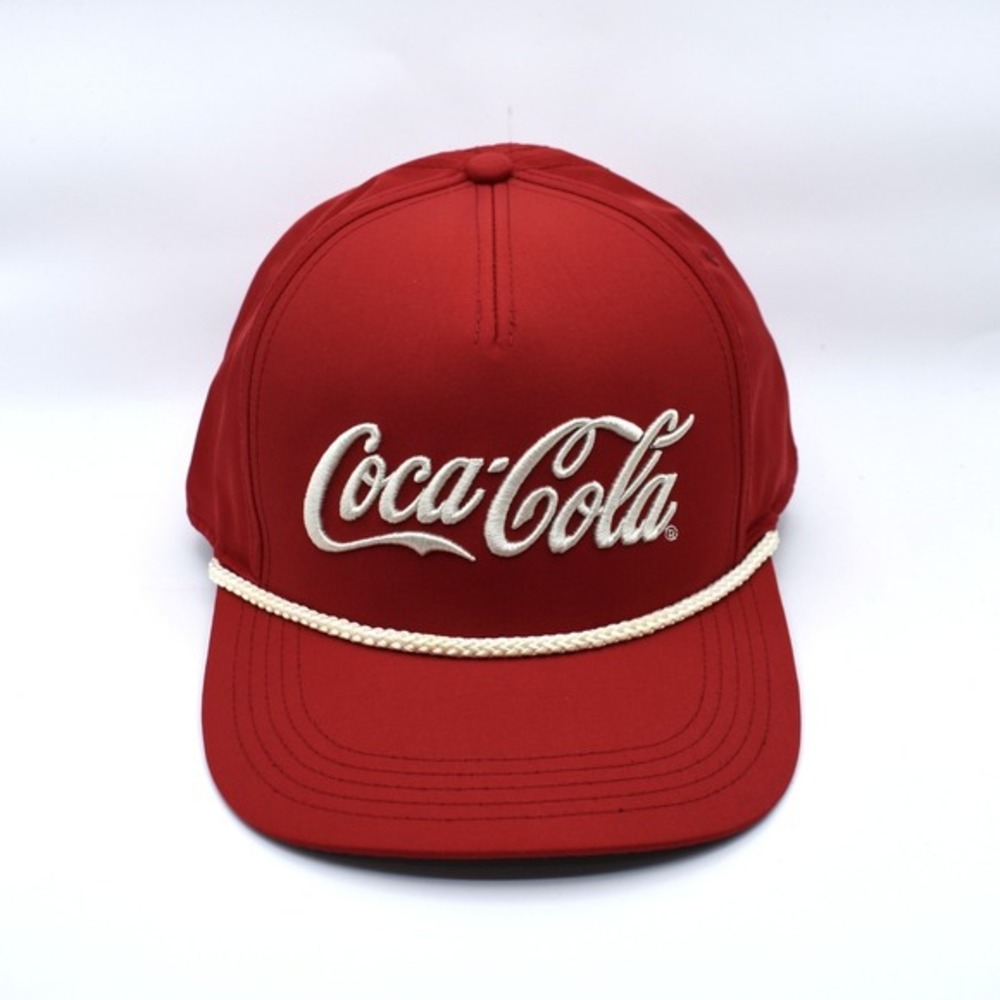 Coca-Cola American Needle Traveler Rope Snapback Hat‎ Cap Script Logo Red NWT